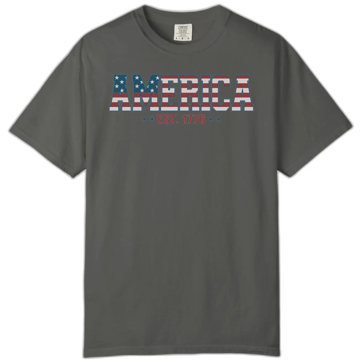 America Established 1776 Comfort Color in Pepper