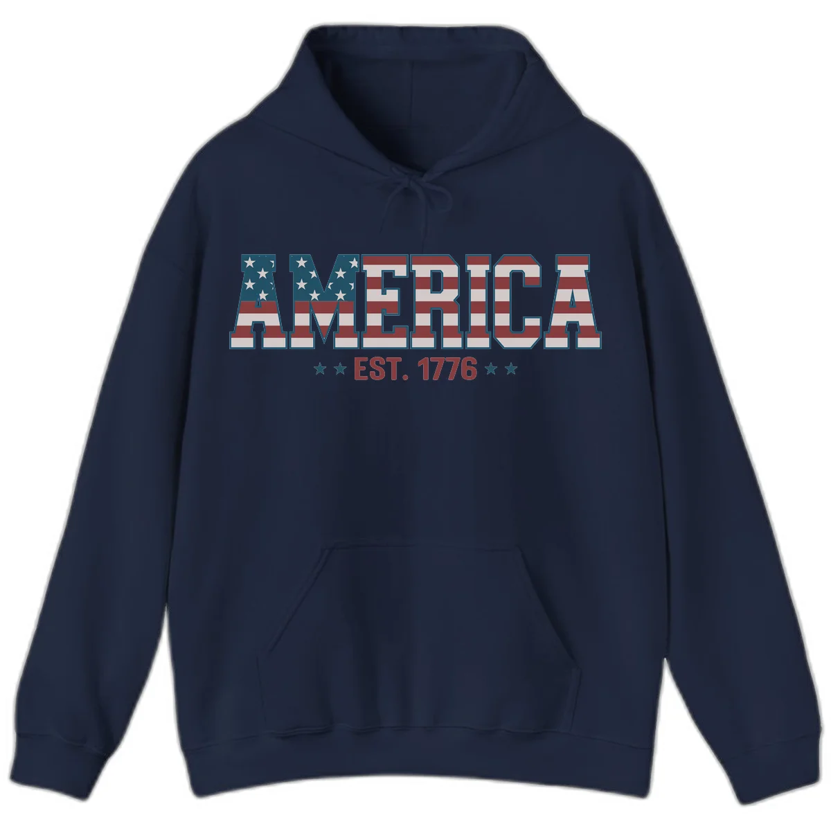 America Established 1776 Hoodie in Navy