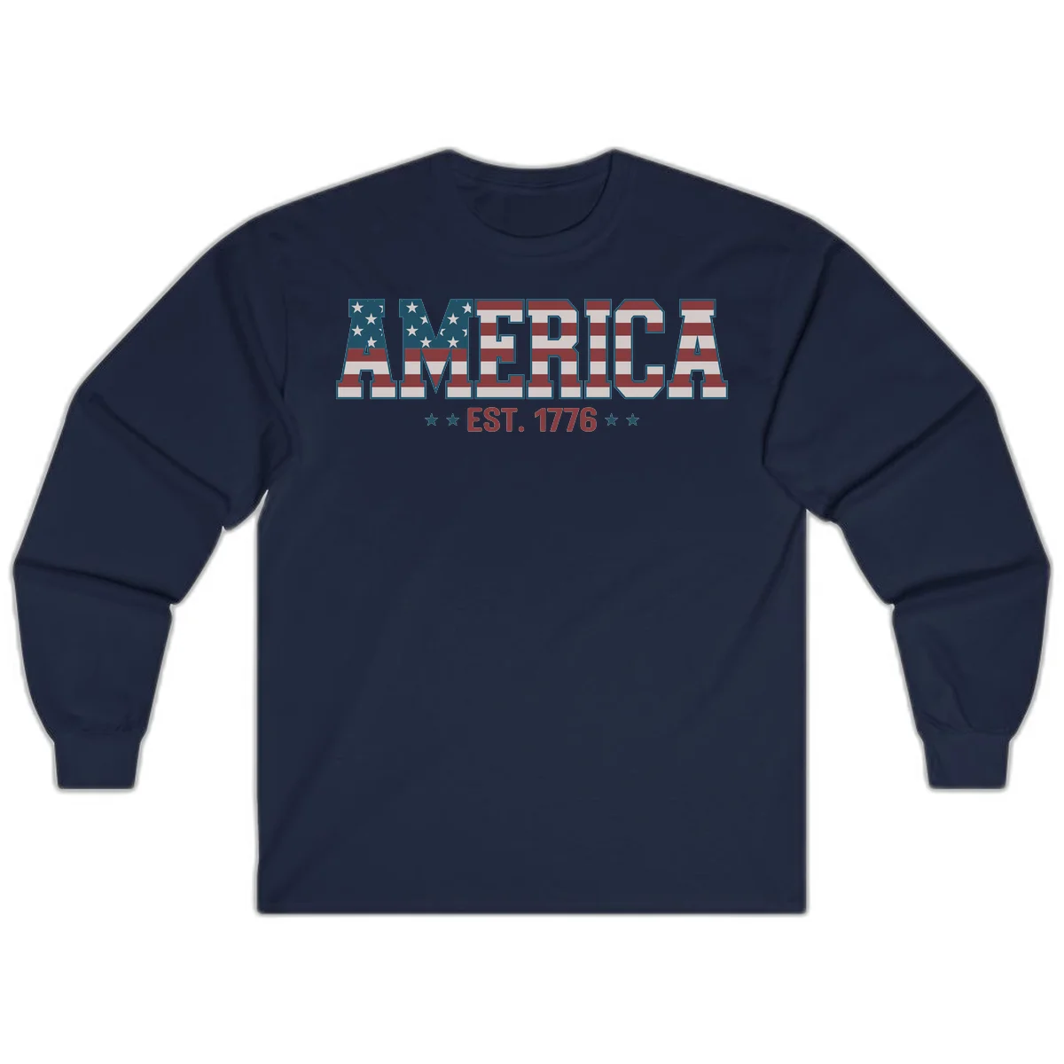 America Established 1776 Long Sleeve in Navy