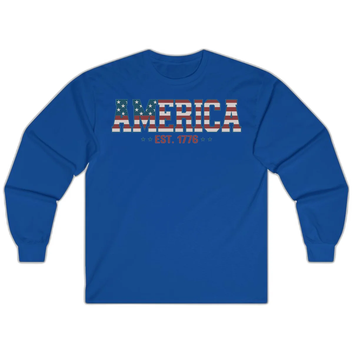 America Established 1776 Long Sleeve in Royal