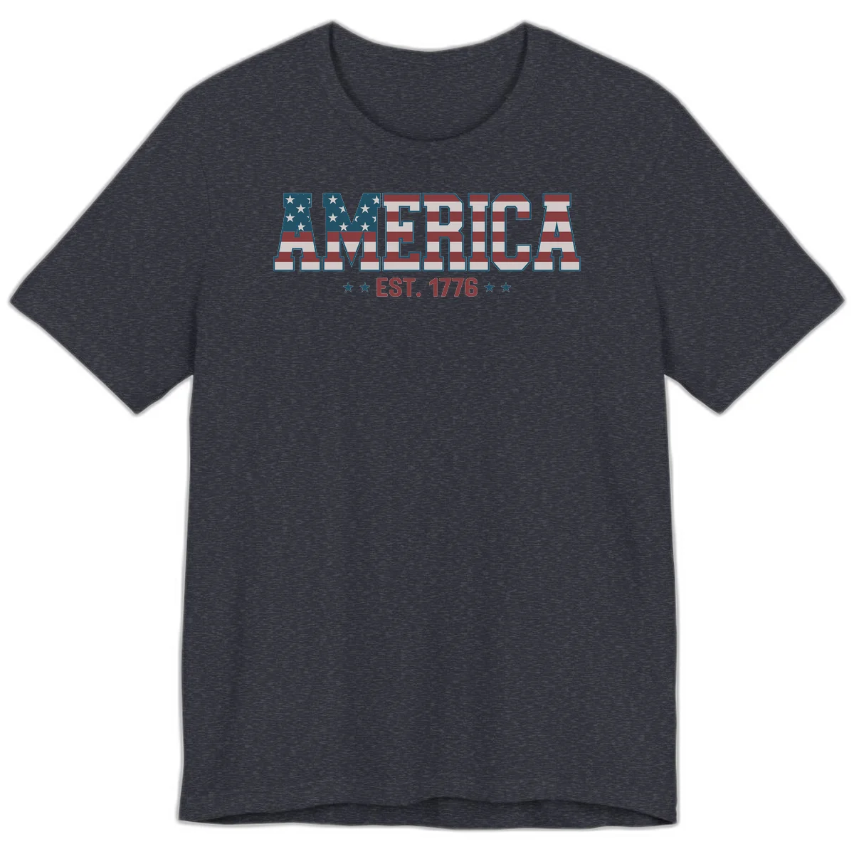America Established 1776 Premium T-Shirt in Heather Navy