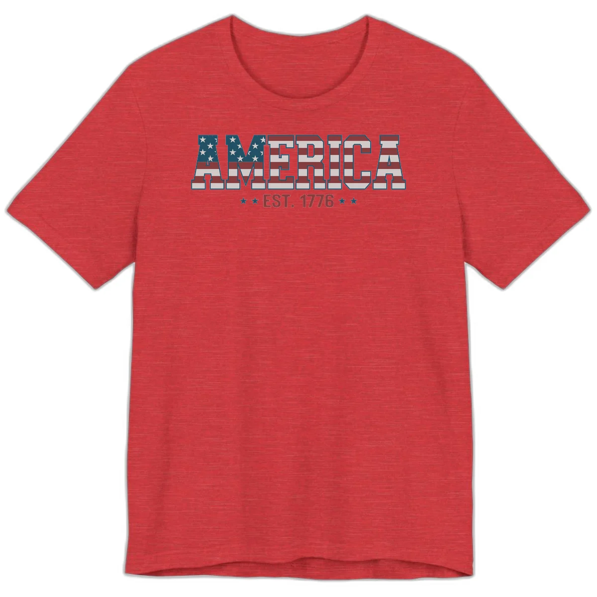 America Established 1776 Premium T-Shirt in Heather Red