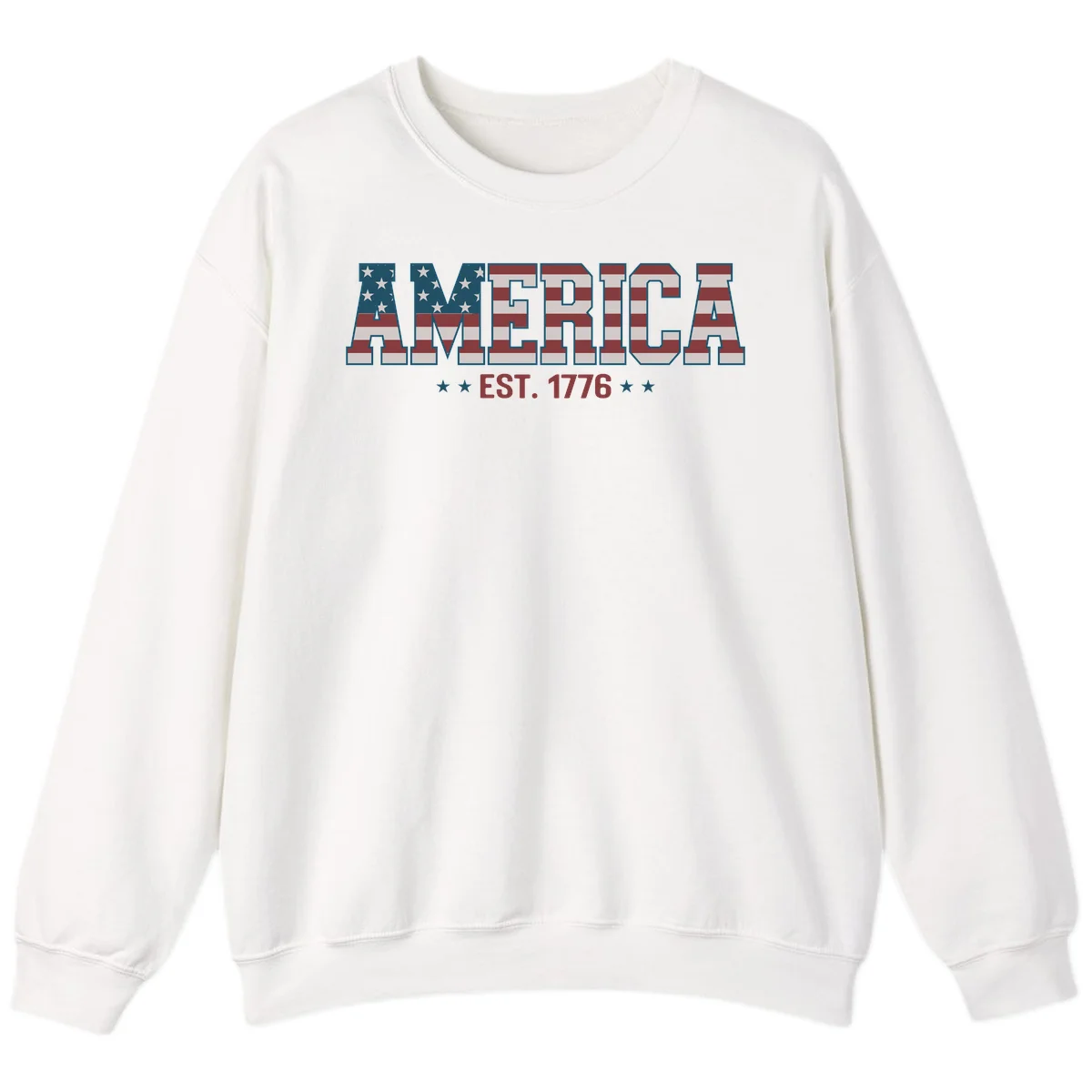 America Established 1776 Sweatshirt in White