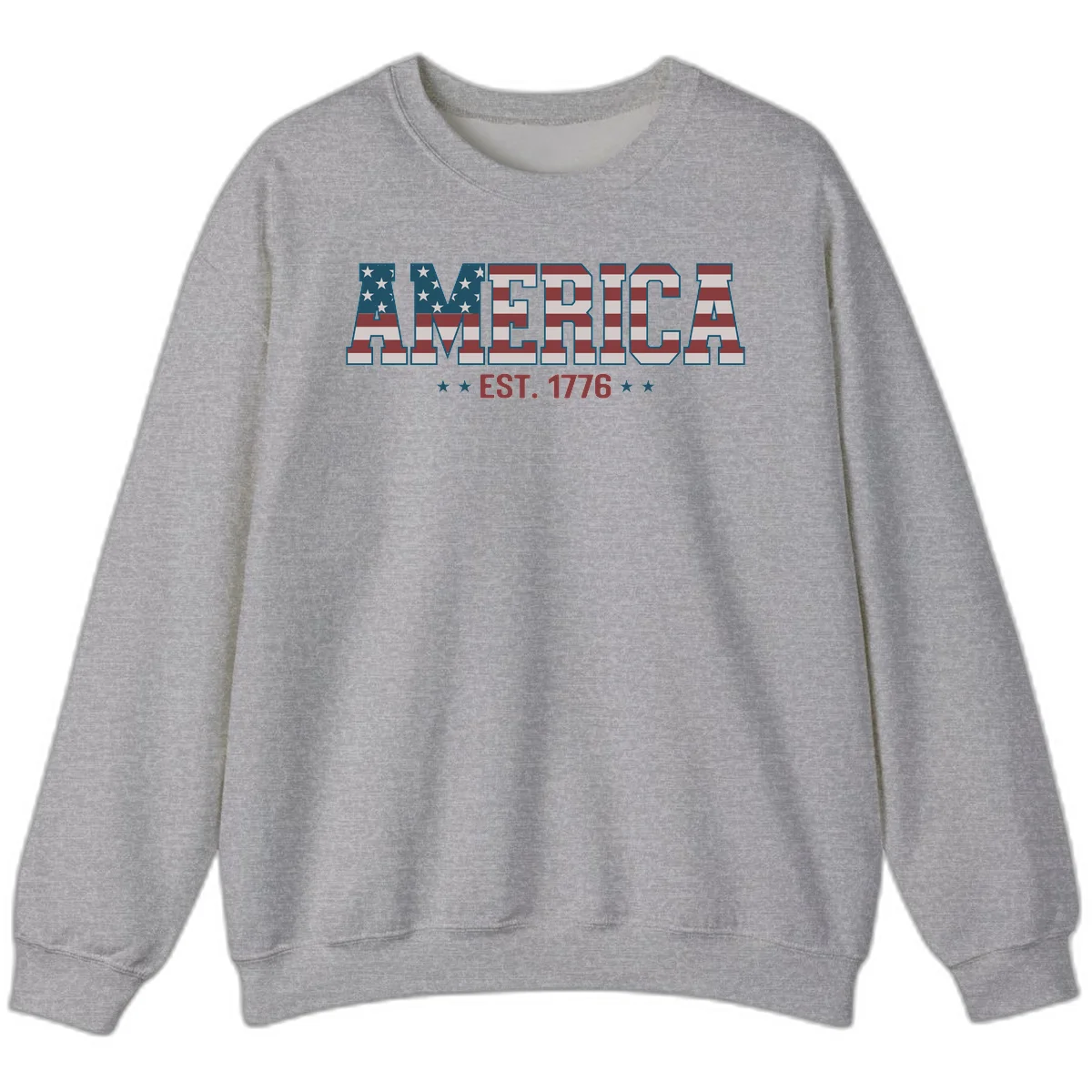 America Established 1776 Sweatshirt in Sport Grey