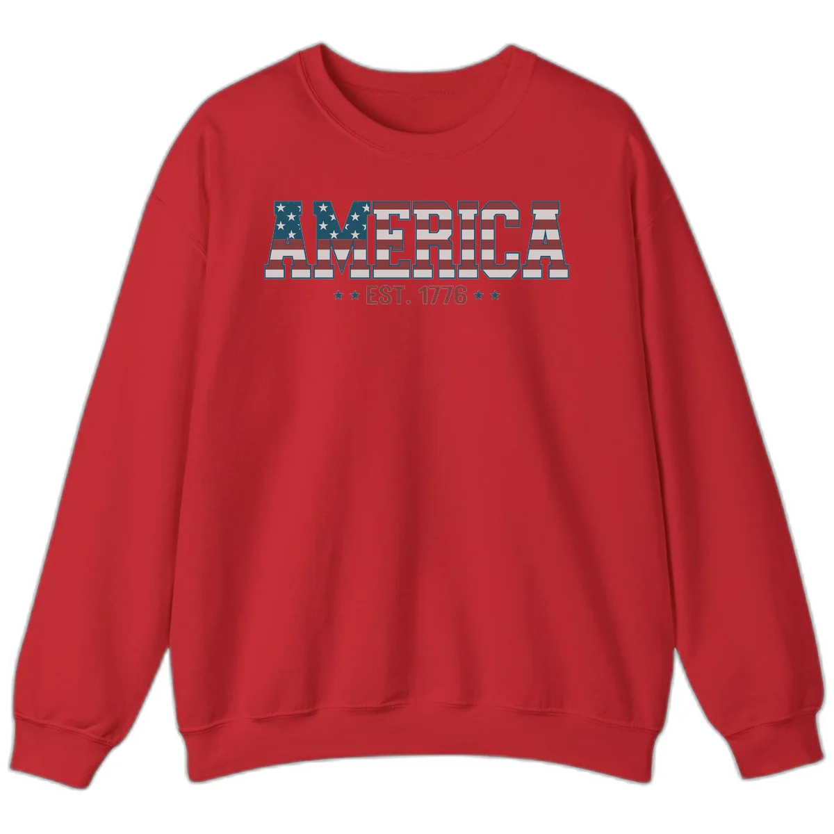 America Established 1776 Sweatshirt in Red