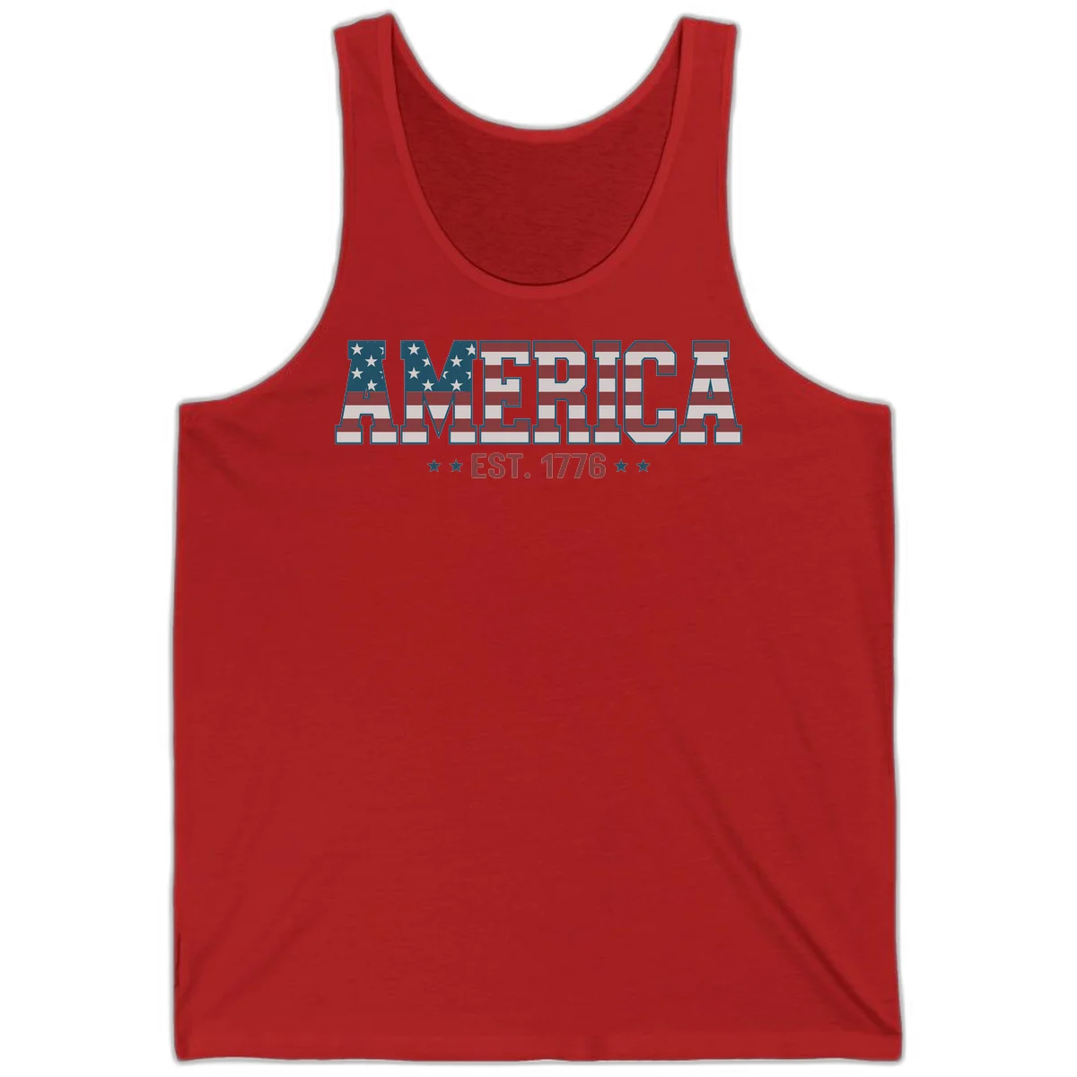 America Established 1776 Tank in Red