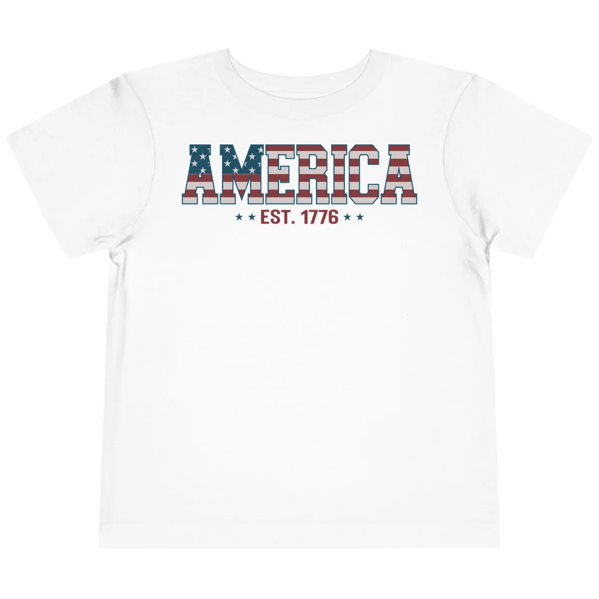 America Established 1776 Toddler T-Shirt in White