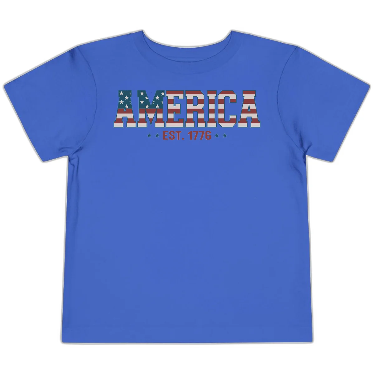 America Established 1776 Toddler T-Shirt in True Royal