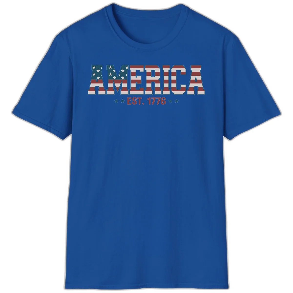 America Established 1776 Patriotic T-Shirt in Royal