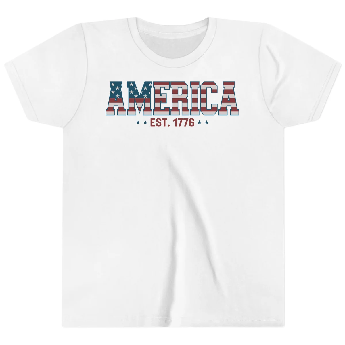 America Established 1776 Youth T-Shirt in White