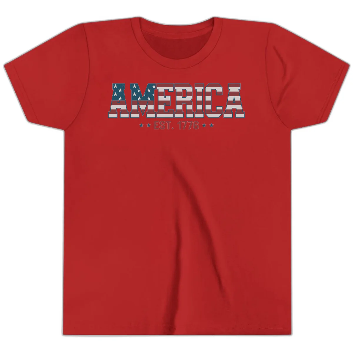 America Established 1776 Youth T-Shirt in Red