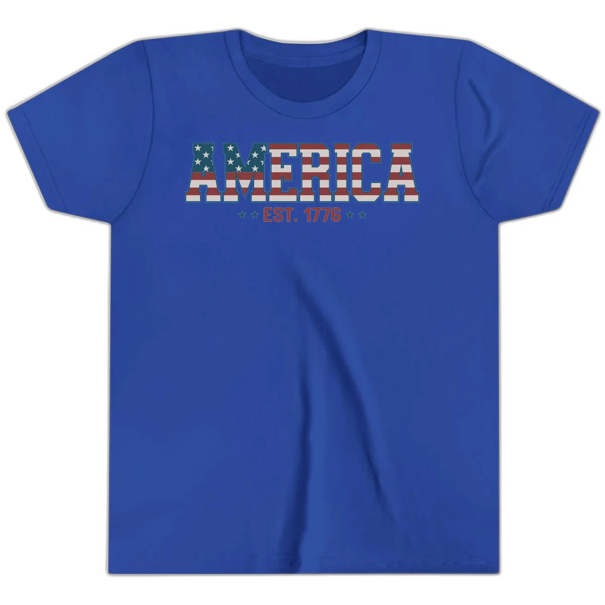 America Established 1776 Youth T-Shirt in True Royal