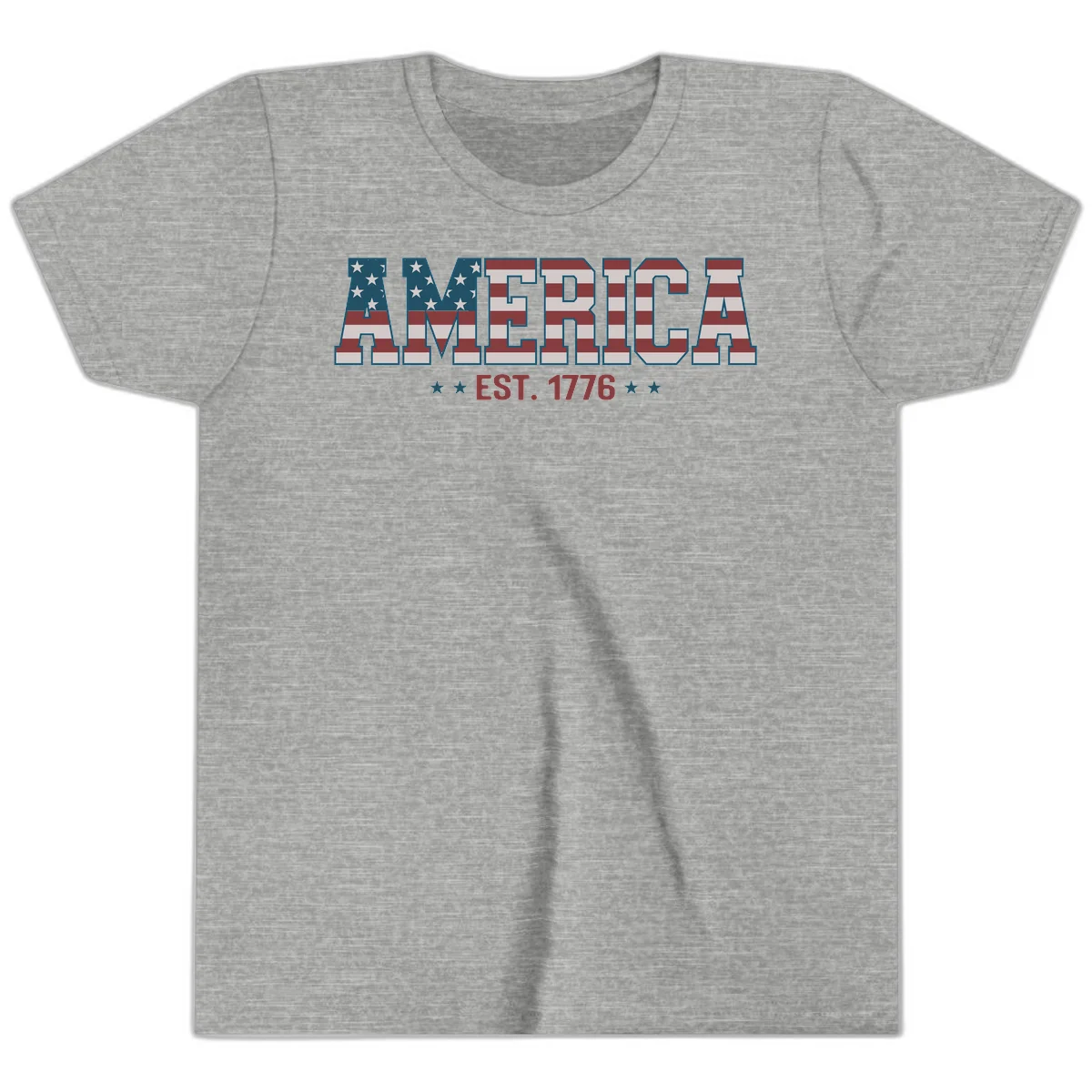 America Established 1776 Youth T-Shirt in Athletic Heather