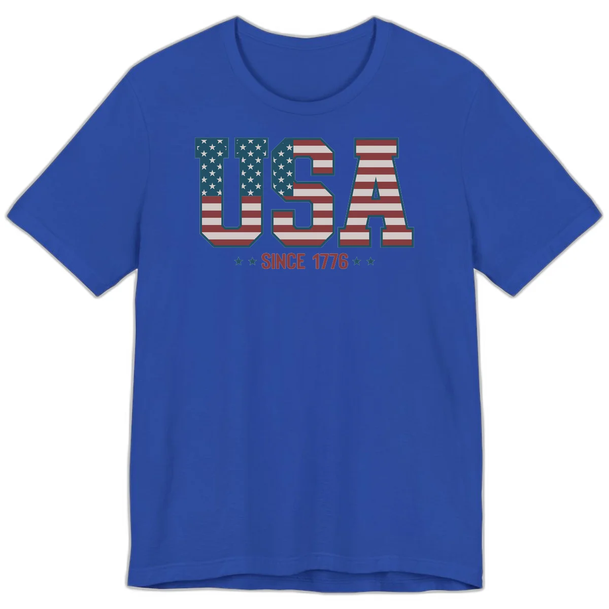 USA Since 1776 Patriotic Flag Premium T-Shirt in True Royal