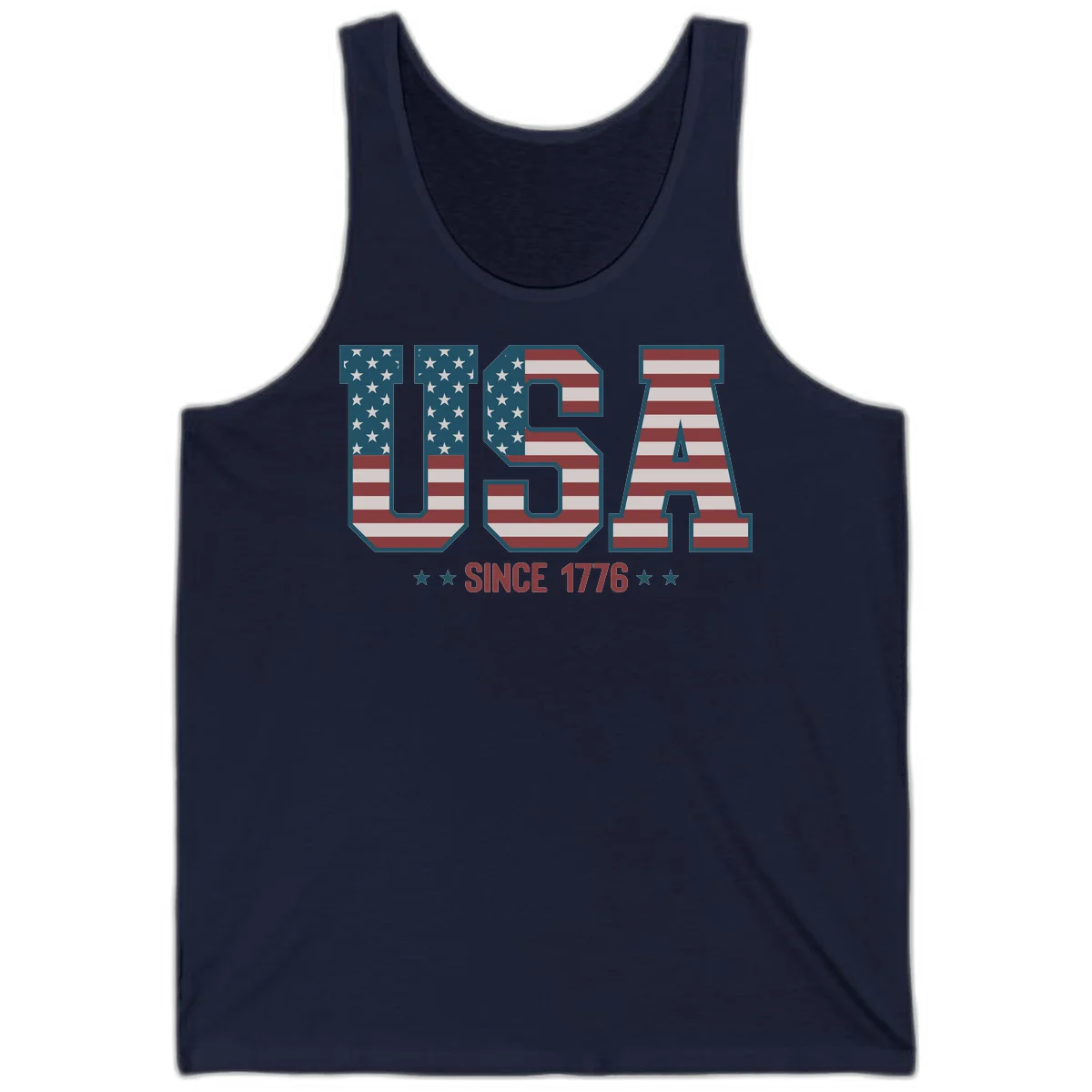 USA Since 1776 Patriotic Flag Tank in Navy
