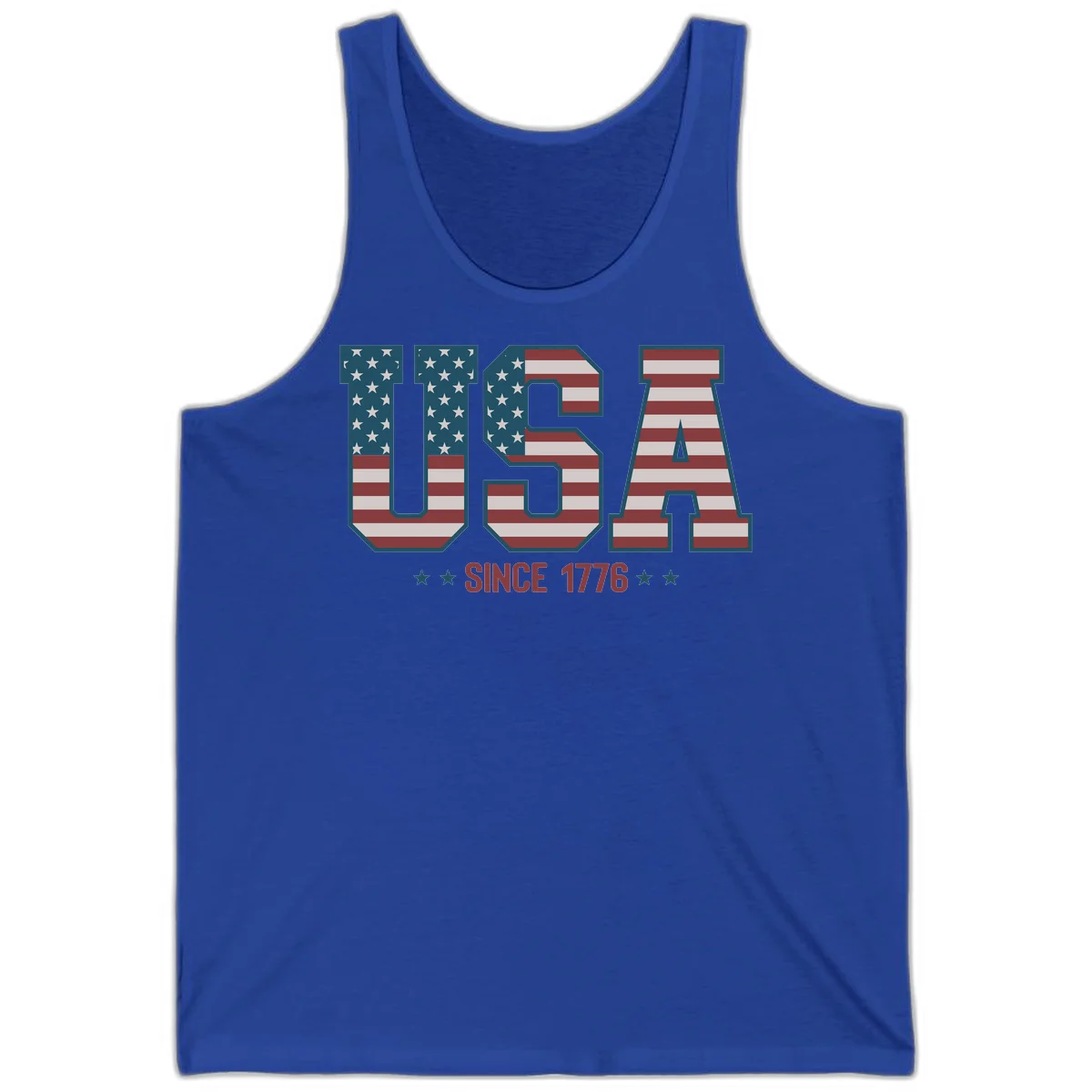 USA Since 1776 Patriotic Flag Tank in True Royal
