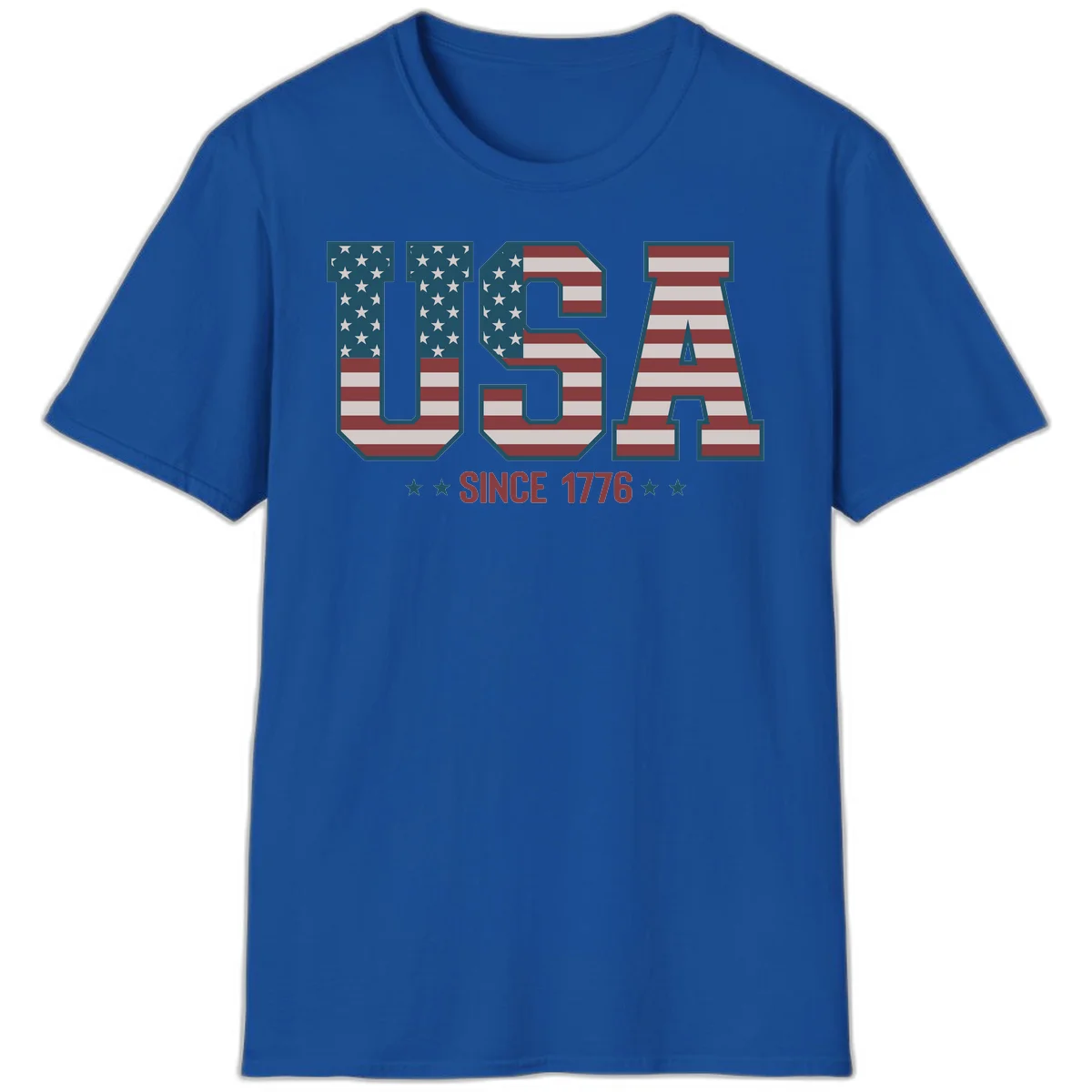 USA Since 1776 Patriotic Flag T-Shirt in Royal