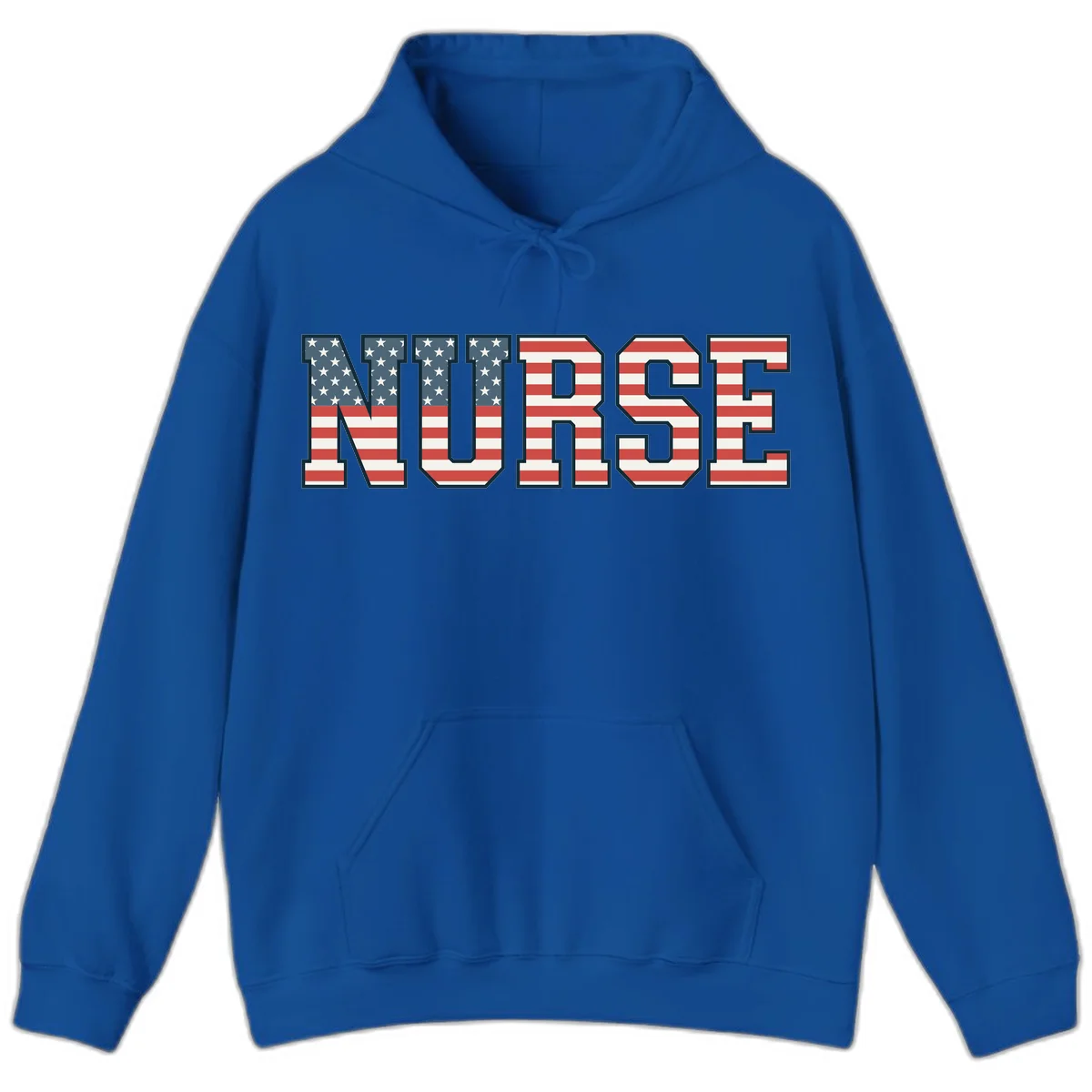 American Flag Nurse Hoodie in Royal
