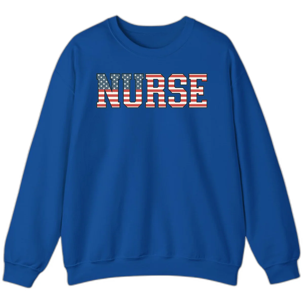 American Flag Nurse Sweatshirt in Royal