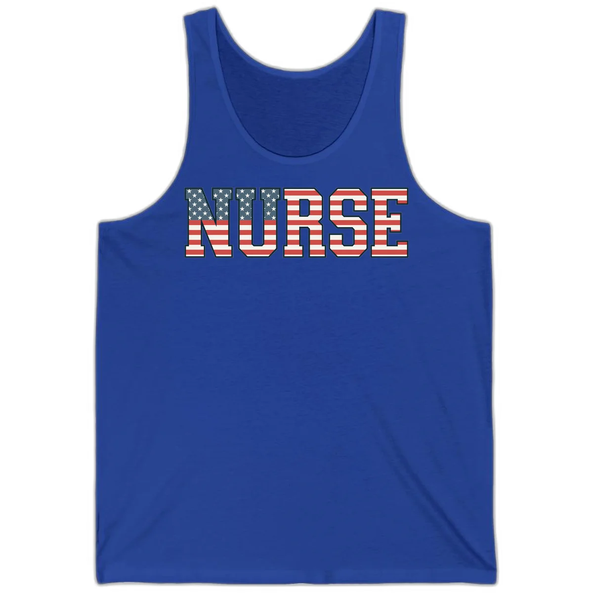 American Flag Nurse Tank in True Royal