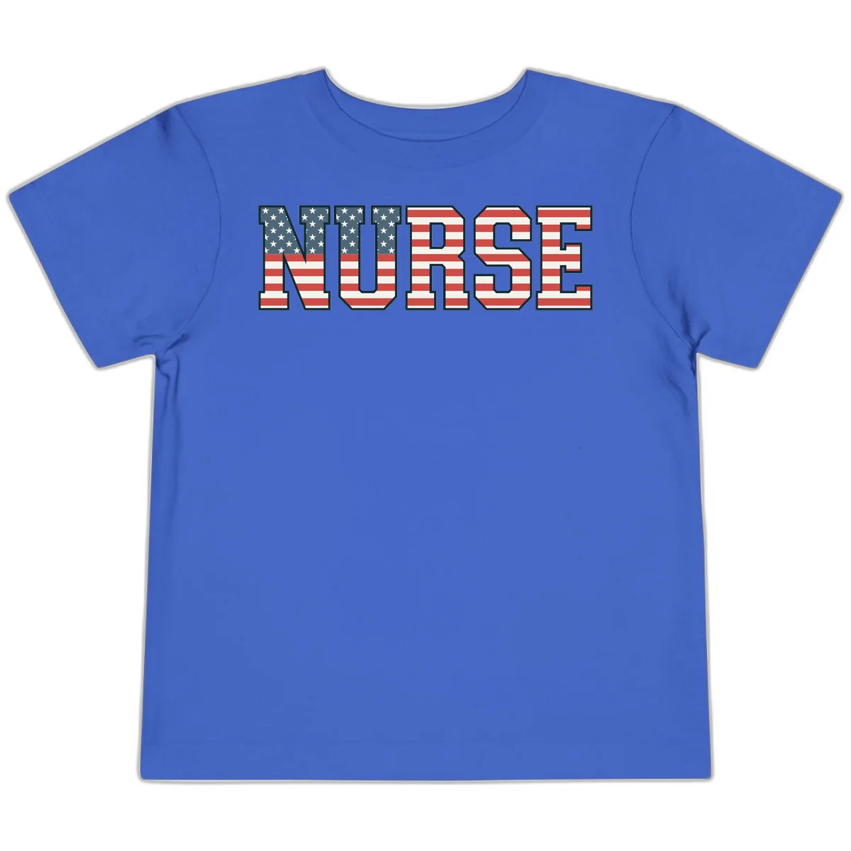 American Flag Nurse Toddler T-Shirt in True Royal