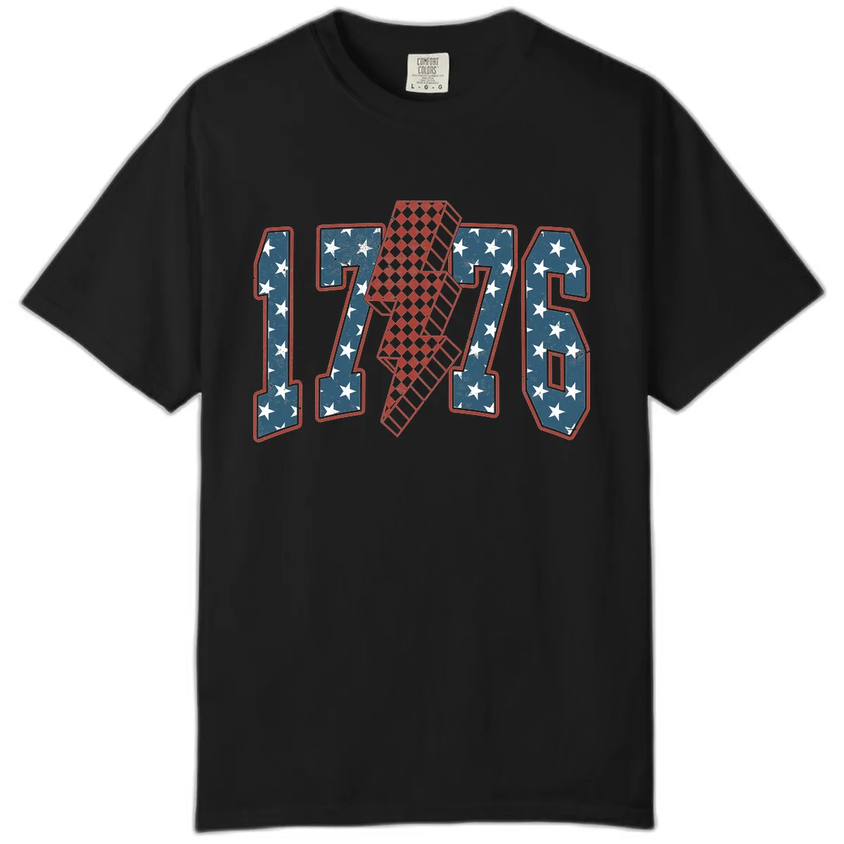 America 250th Anniversary 1776 Heritage Design Comfort Color in Black