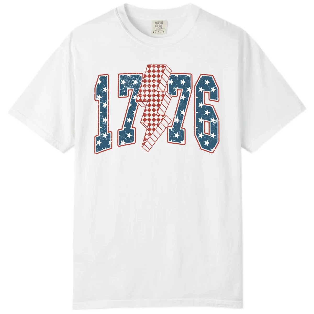 America 250th Anniversary 1776 Heritage Design Comfort Color in White