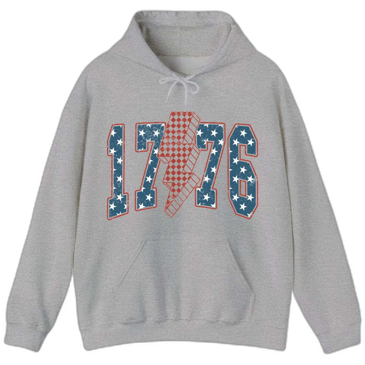 America 250th Anniversary 1776 Heritage Design Hoodie in Sport Grey