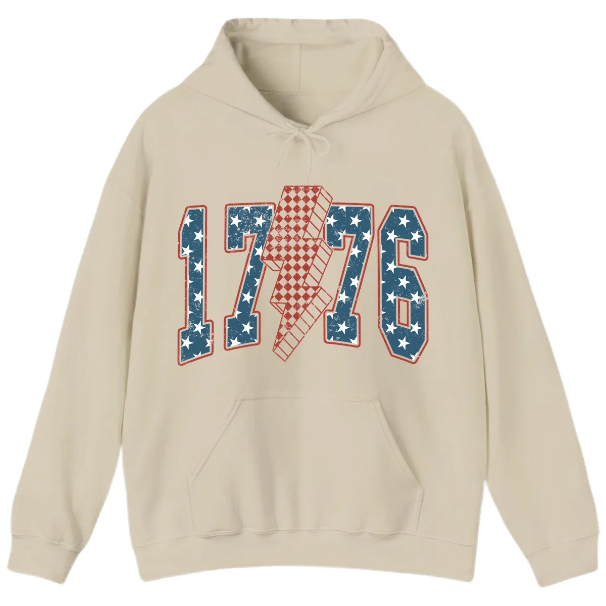 America 250th Anniversary 1776 Heritage Design Hoodie in Sand