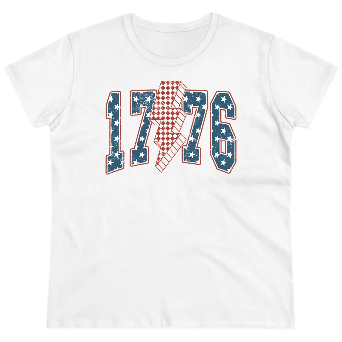 America 250th Anniversary 1776 Heritage Design Ladies Tee in White