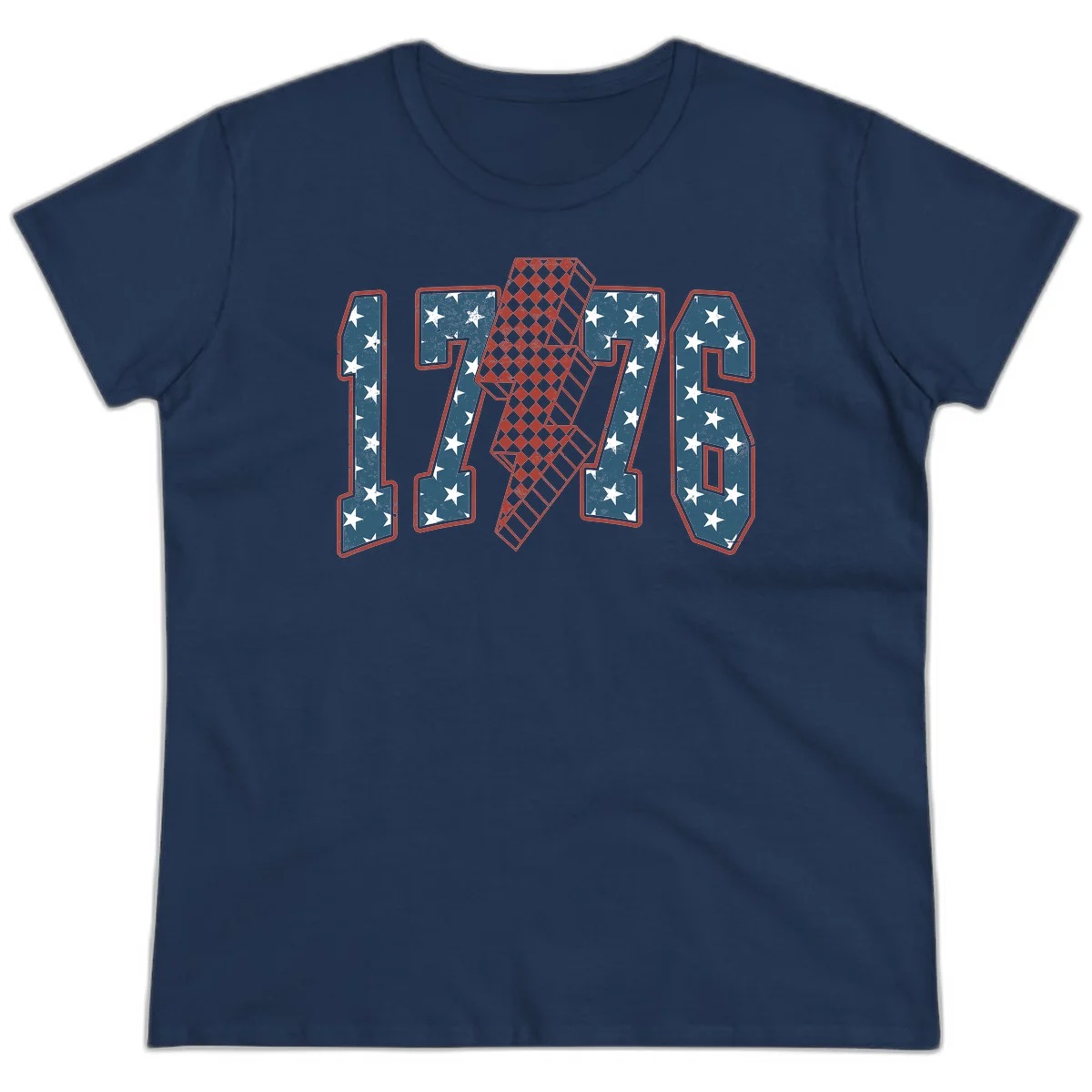 America 250th Anniversary 1776 Heritage Design Ladies Tee in Navy