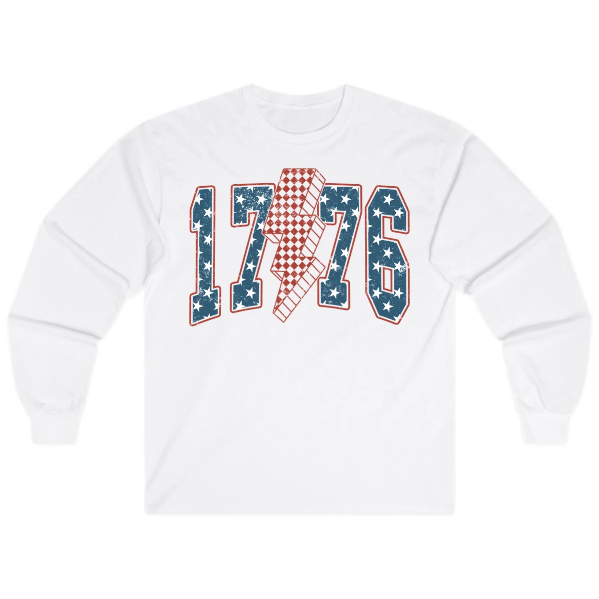 America 250th Anniversary 1776 Heritage Design Long Sleeve in White