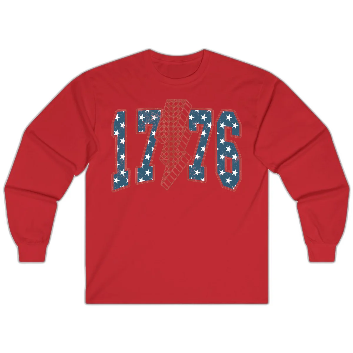 America 250th Anniversary 1776 Heritage Design Long Sleeve in Red