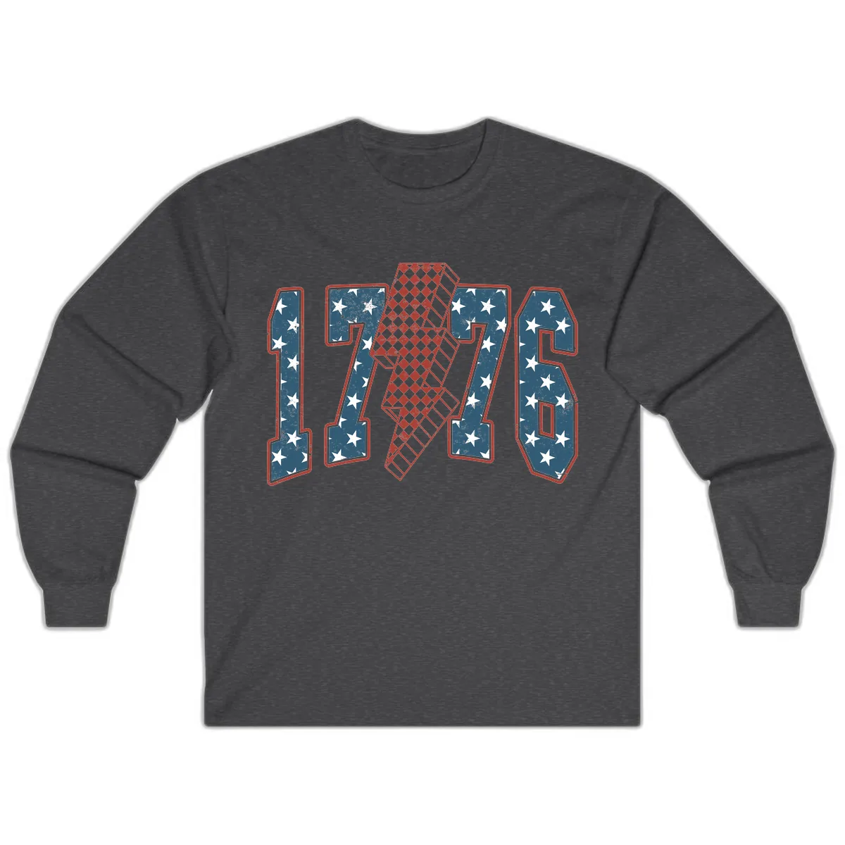 America 250th Anniversary 1776 Heritage Design Long Sleeve in Dark Heather