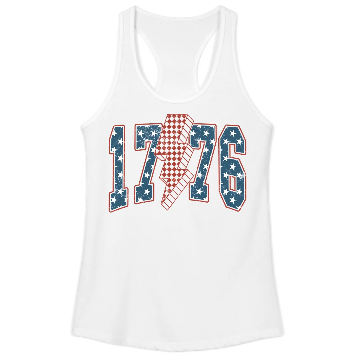America 250th Anniversary 1776 Heritage Design Ladies Tank in White