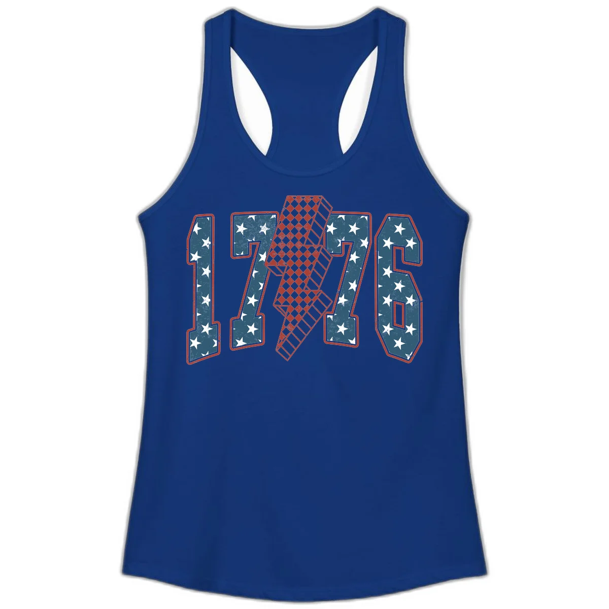 America 250th Anniversary 1776 Heritage Design Ladies Tank in Solid Royal