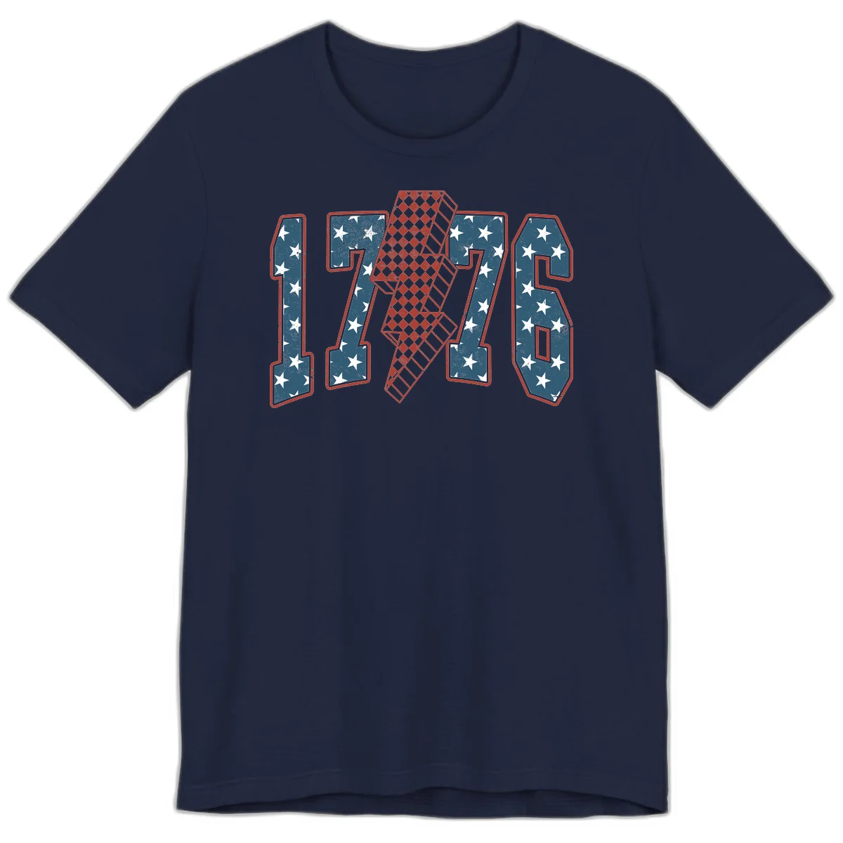 America 250th Anniversary 1776 Heritage Design Premium T-Shirt in Navy