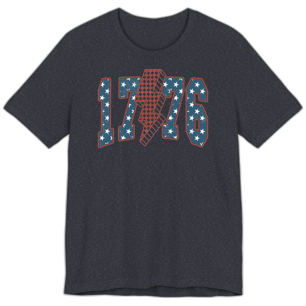 America 250th Anniversary 1776 Heritage Design Premium T-Shirt in Heather Navy
