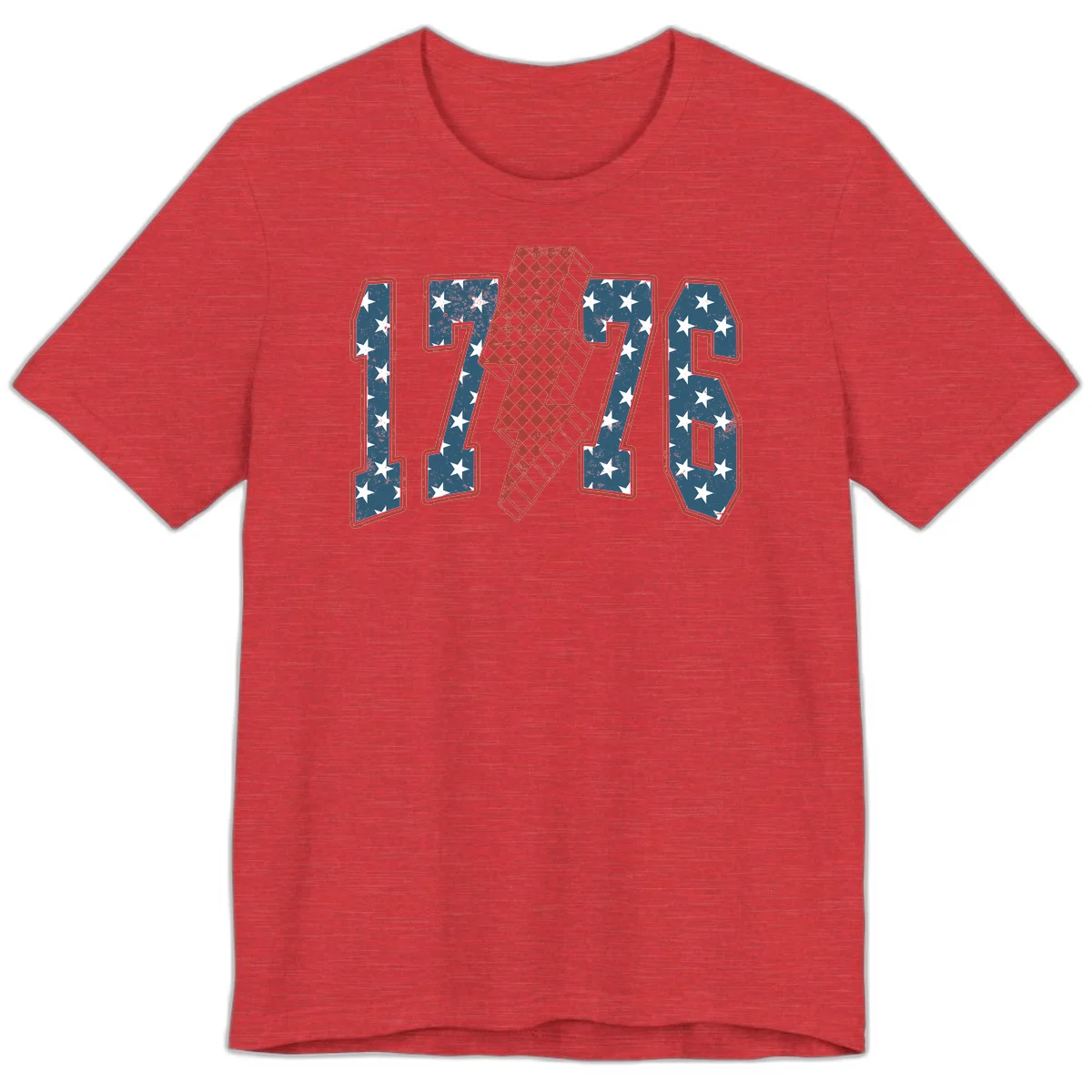 America 250th Anniversary 1776 Heritage Design Premium T-Shirt in Heather Red