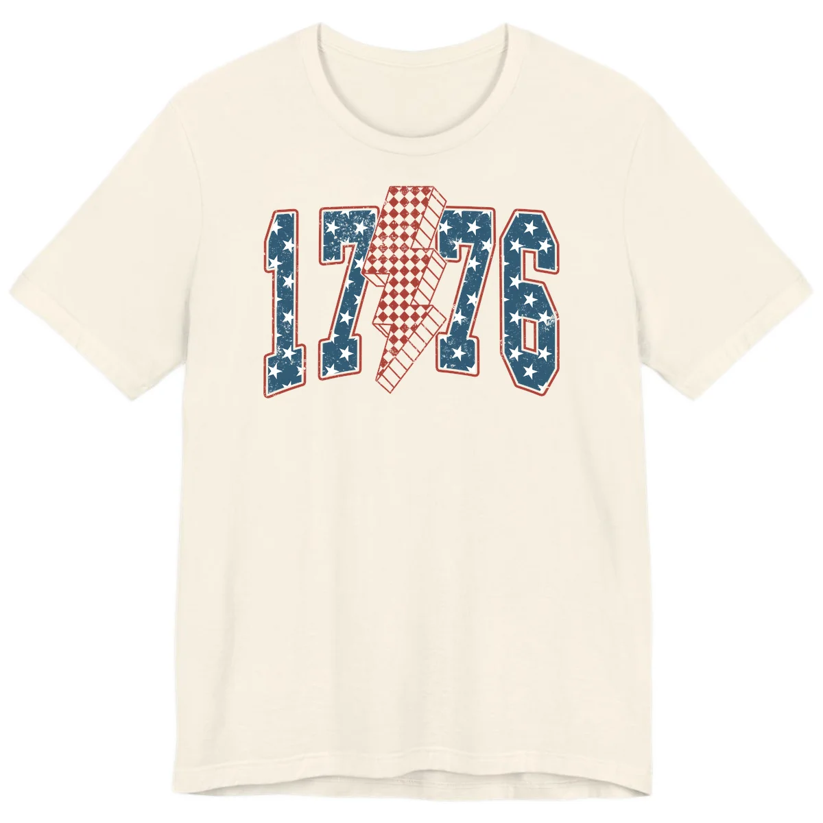 America 250th Anniversary 1776 Heritage Design Premium T-Shirt in Natural