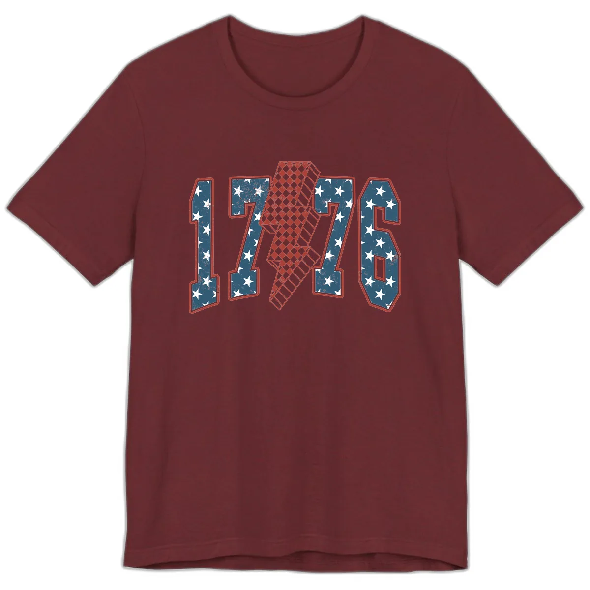 America 250th Anniversary 1776 Heritage Design Premium T-Shirt in Heather Cardinal
