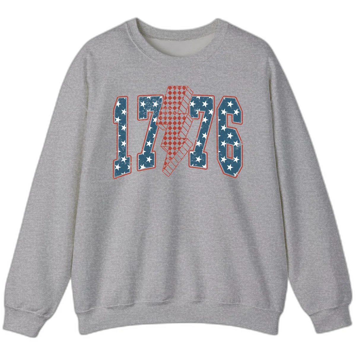 America 250th Anniversary 1776 Heritage Design Sweatshirt in Sport Grey