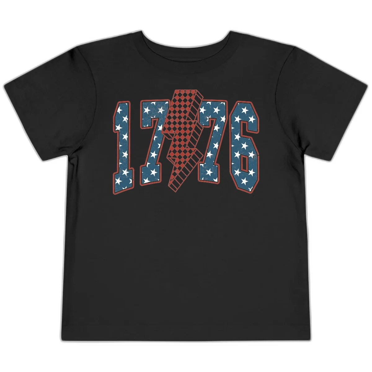 America 250th Anniversary 1776 Heritage Design Toddler T-Shirt in Black