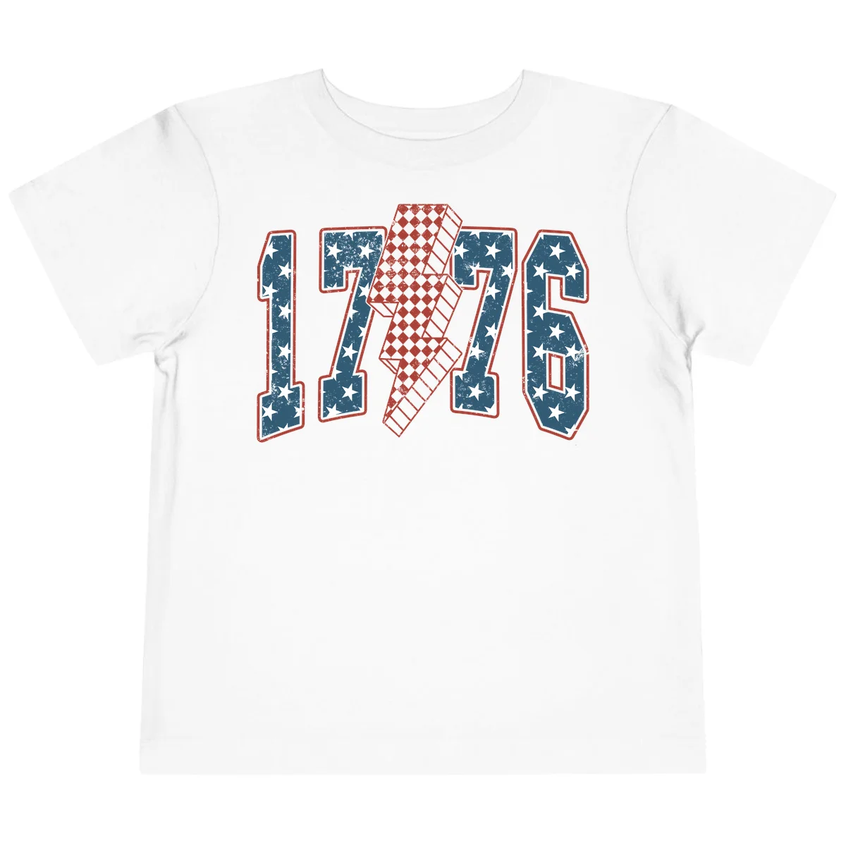 America 250th Anniversary 1776 Heritage Design Toddler T-Shirt in White