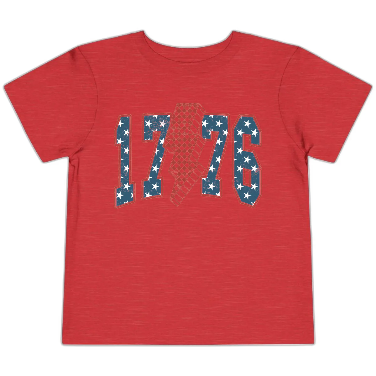 America 250th Anniversary 1776 Heritage Design Toddler T-Shirt in Heather Red