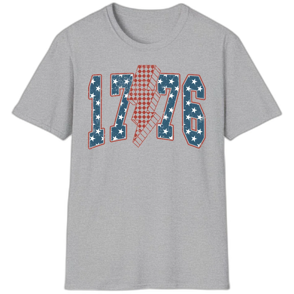 America 250th Anniversary 1776 Heritage Design T-Shirt in Sport Grey