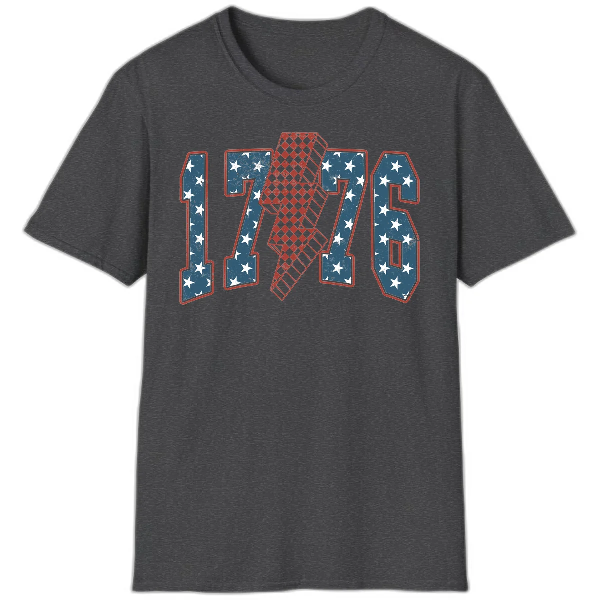 America 250th Anniversary 1776 Heritage Design T-Shirt in Dark Heather