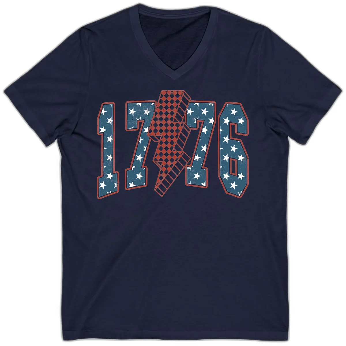 America 250th Anniversary 1776 Heritage Design V-Neck in Navy