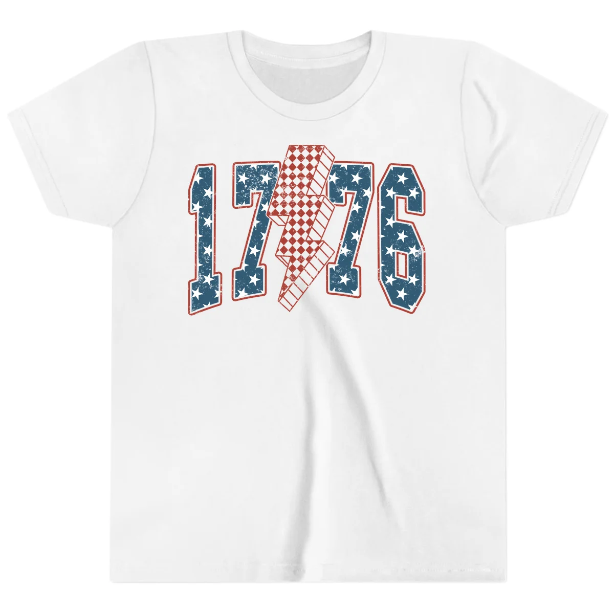 America 250th Anniversary 1776 Heritage Design Youth T-Shirt in White