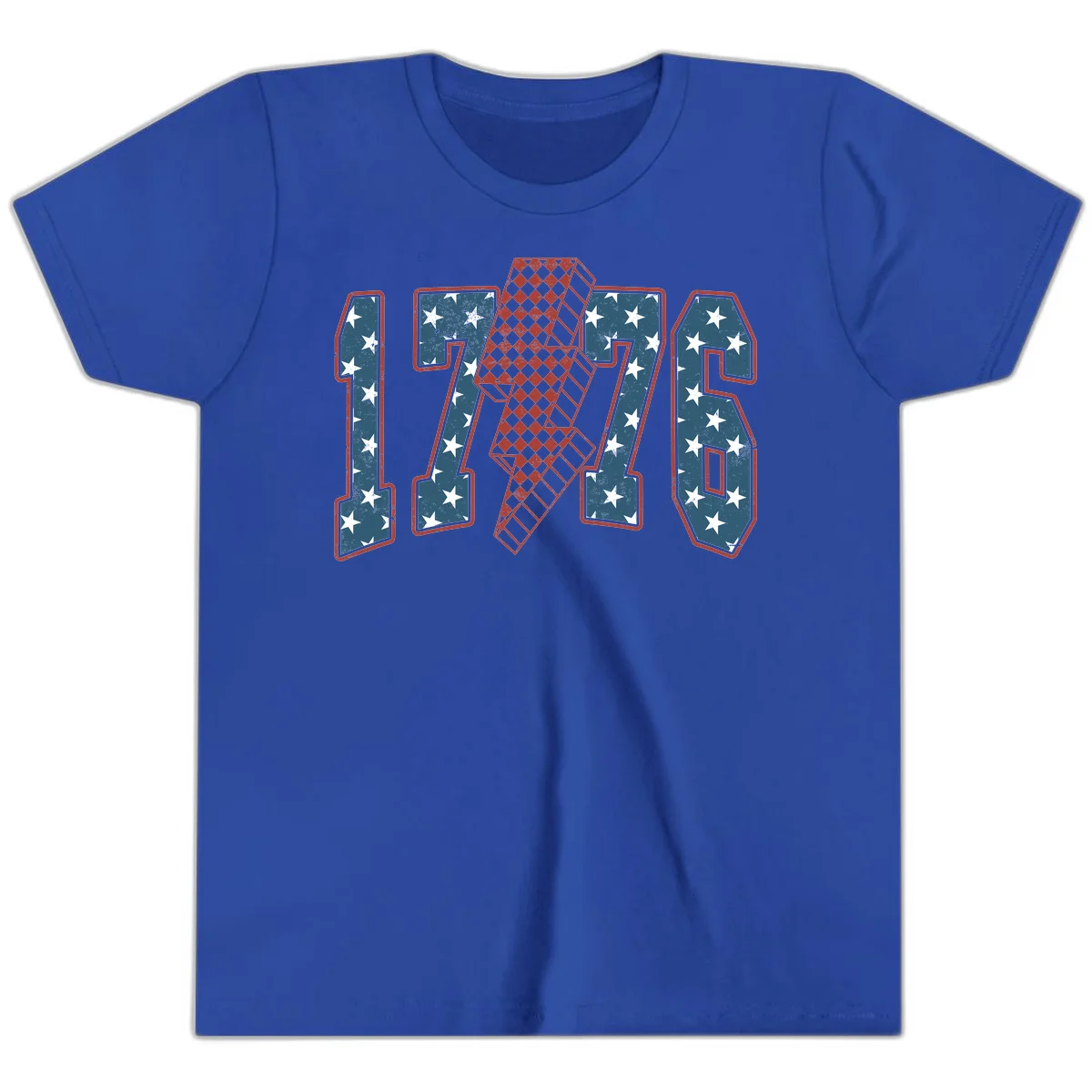 America 250th Anniversary 1776 Heritage Design Youth T-Shirt in True Royal